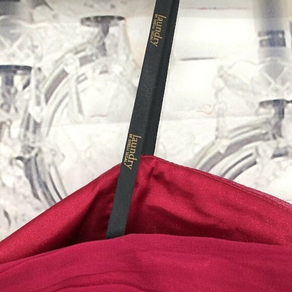 LAUNDRY SHELLI SEGAL Size 2 Pink Silk Strapless Cocktail Dress Prom Formal NEW - Picture 9 of 11